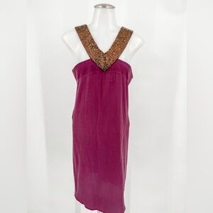 NWT Jenny Han purple beaded dress